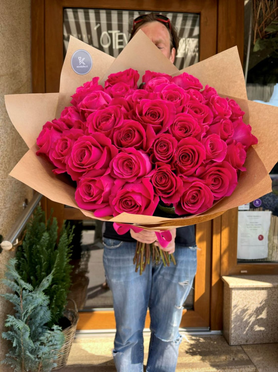 Kytice růží Pink 70cm