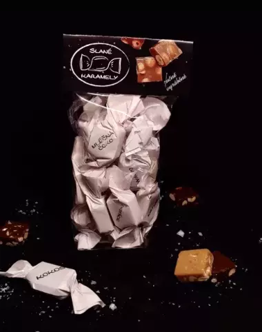 Slané karamely, mix chutí - celofánový sáček