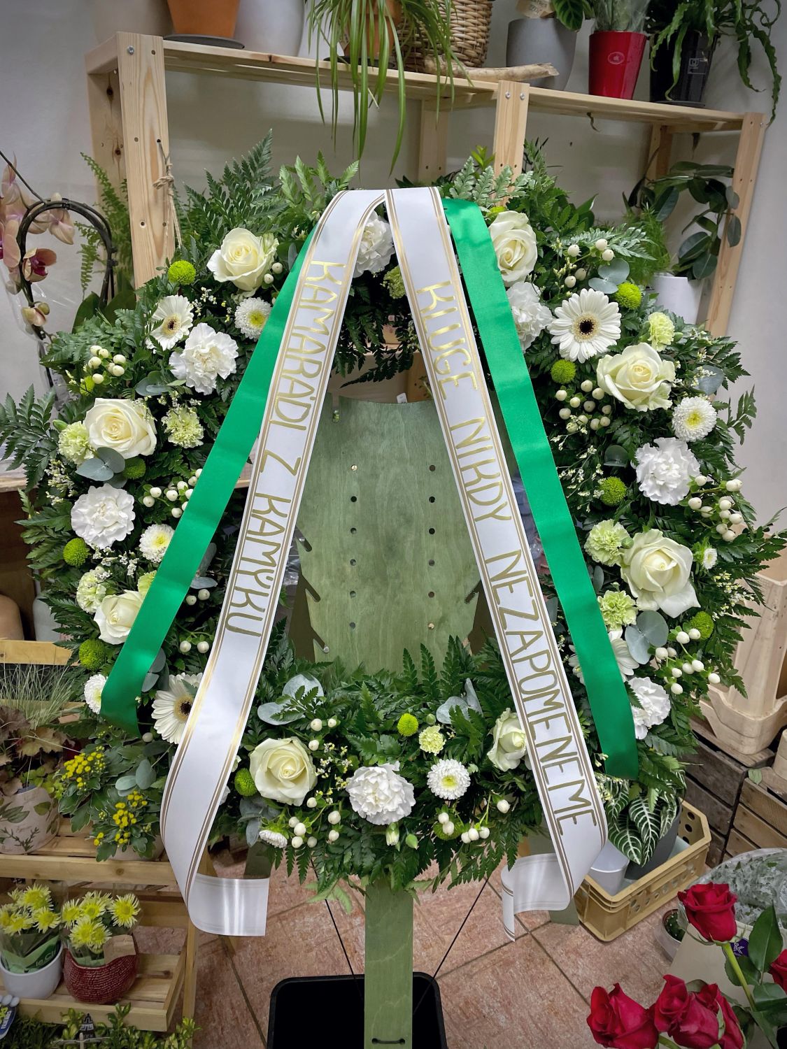 Smuteční věnec pro fanouška Bohemians