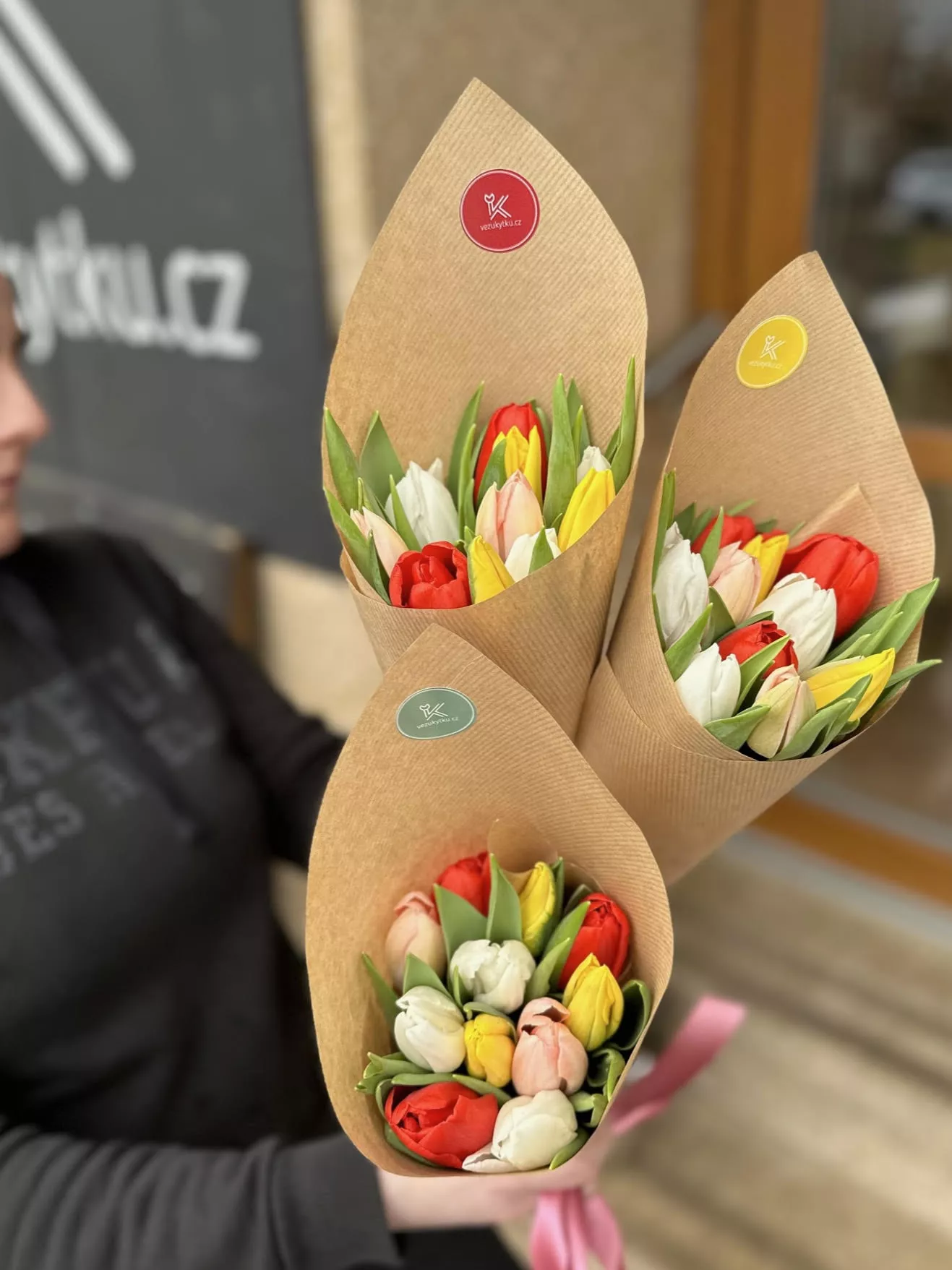 Tulipány v kyticích