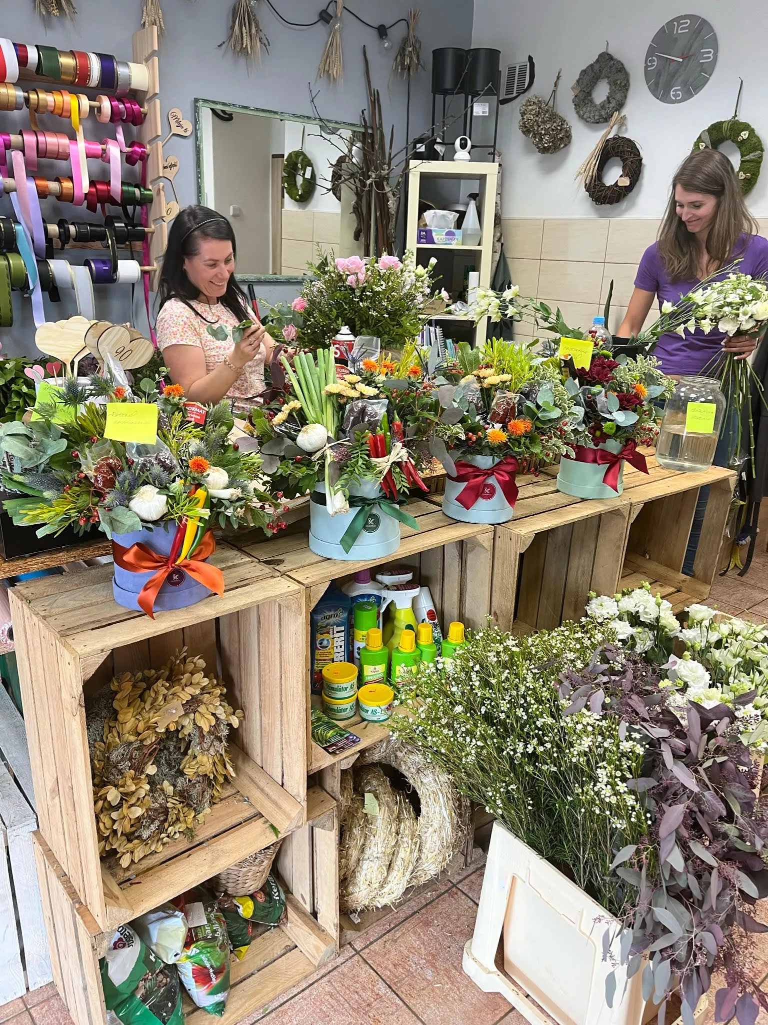 Prague flower shop interior — Květiny Strašnice