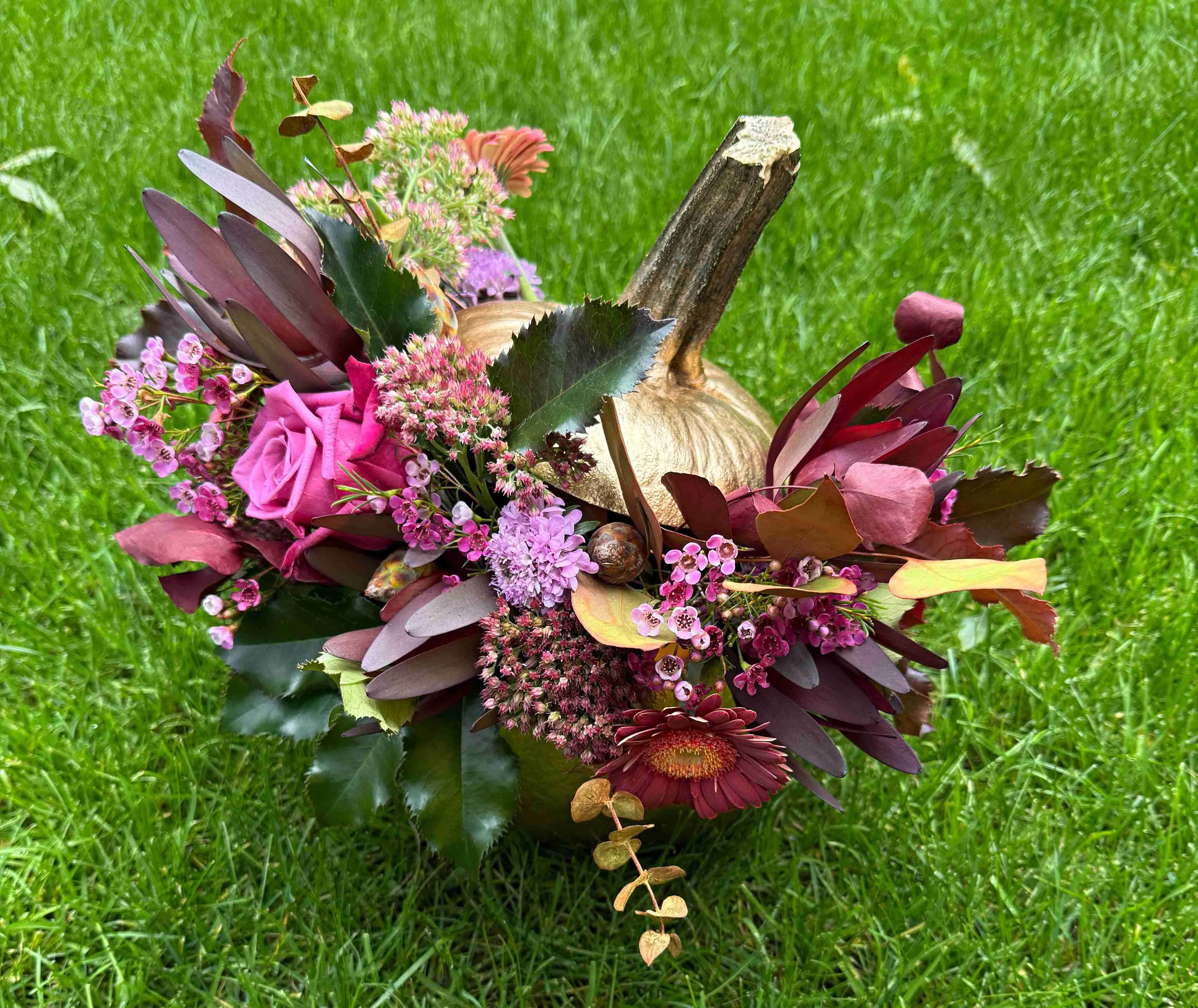 podzimní aranžmá na stůl 10